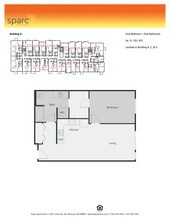 1x1 Building A & D D-211 floor plan